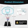 Portable Basketball Hoop System with 36" Backboard - Height Adjustable 3.1-4.7ft Pool Basketball Goal with Fillable Base for Indoor Outdoor Use - Kids Adults Swimming Pool Game (Blue) view 2
