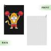 ASEDFGT Cute Boxing Cat Golf Towel 16 x 24 Inch Golf Towels for Golf Bags Polyester Golf Towel with Carabiner Clip Men and Women Golf Accessories view 2