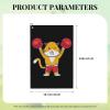 ASEDFGT Cute Boxing Cat Golf Towel 16 x 24 Inch Golf Towels for Golf Bags Polyester Golf Towel with Carabiner Clip Men and Women Golf Accessories view 4
