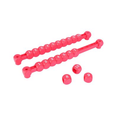 KOMBIUDA 2pcs Durable Foosball Score Keeper Multifunctional Scoring Counters for Table Soccer Easy to Install with Keys Red