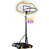 Best Choice Products Kids Height-Adjustable Basketball Hoop, Portable Backboard Set w/ 2 Wheels, Fillable Base, 70.5in to 82.3in Tall - Purple/Yellow view 1