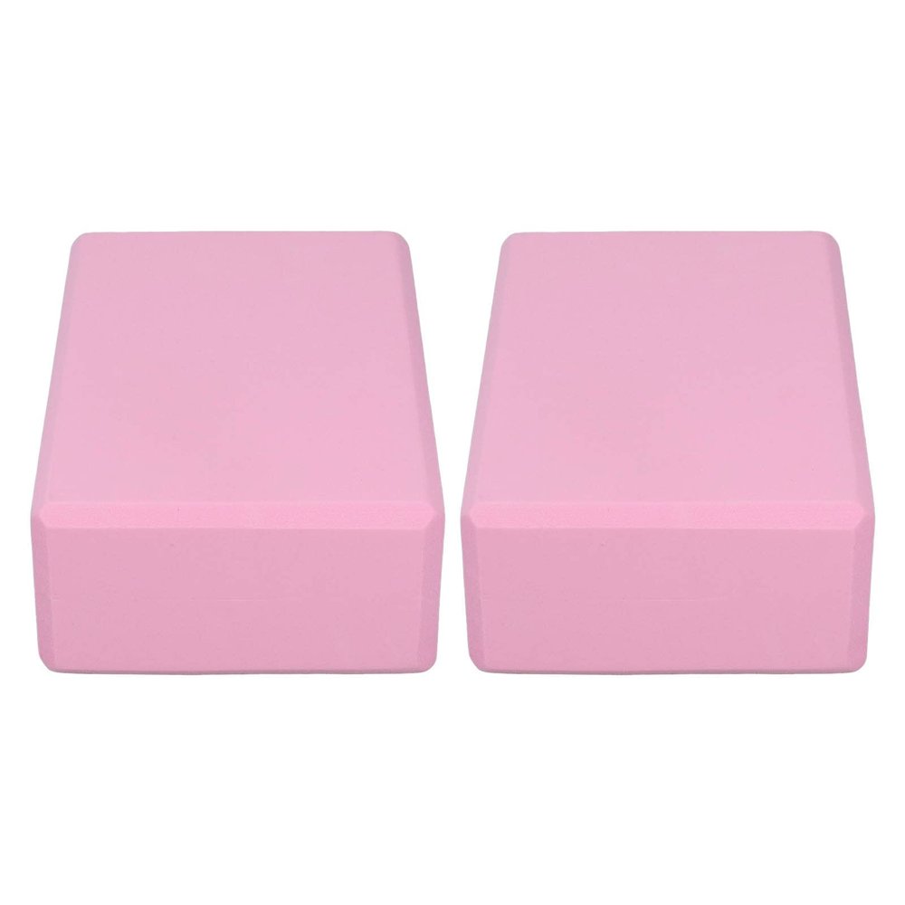 Pink Yoga Block Foam Blocks Provides Stability and Balance for Yoga Pilates Meditation Nonslip EVA Yoga Blocks 2 Pack