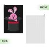 ASEDFGT Cute Bunny Holding Wand in Magic Hat Golf Towel 16 x 24 Inch Golf Towels for Golf Bags Polyester Golf Towel with Carabiner Clip Men and Women Golf Accessories view 2