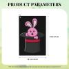 ASEDFGT Cute Bunny Holding Wand in Magic Hat Golf Towel 16 x 24 Inch Golf Towels for Golf Bags Polyester Golf Towel with Carabiner Clip Men and Women Golf Accessories view 4