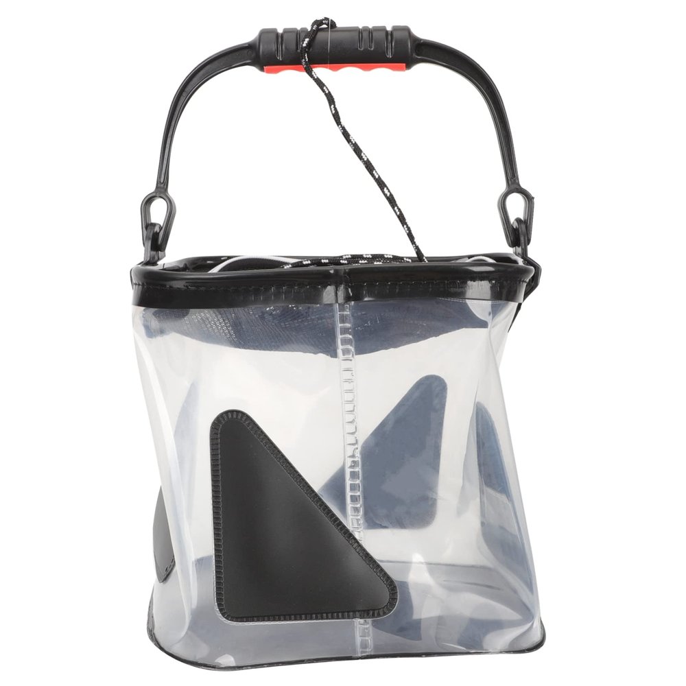 ROMISBABA Portable Folding Water Pail Convenient Camping Fishing Bucket for Outdoor Use Transparent Eva Material Soft Large