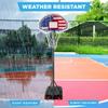 Best Choice Products Kids Height-Adjustable Basketball Hoop, Portable Backboard Set w/ 2 Wheels, Fillable Base, 70.5in to 82.3in Tall - American Flag view 3
