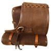 WEMBILS Western Leather Roughout Saddle Bag Horse Riding Pleasure Trail Ride Suitable for Horse and Barrel Racing Adjustable Strap- Dark Brown (Size - 11X11X3.75 Inches) view 4