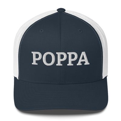 Best Poppa Ever Trucker Hat - They Call Me Poppa and Me Gifts for Poppa Embroidered Adjustable Mesh Back Cap