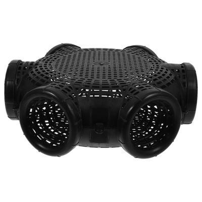 KOMBIUDA 6holes Fishing Bait Cage for Carp Bait Bucket Fish Holder Ice Fishing Trap