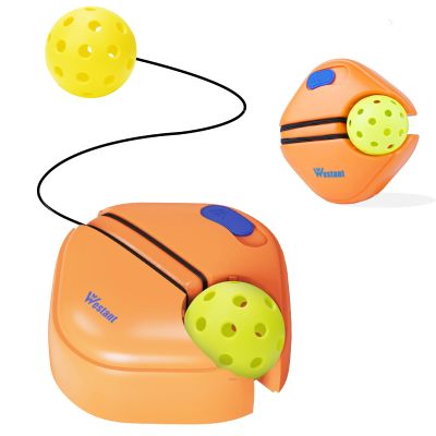 Westant Match Buddy Pickleball Trainer - Pickle Ball Practice Rebounder with 2 Balls, Pickleball Training Aids for Adults, Kids, for Self Practice (Orange)
