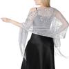 AUZURE Women's 1920s Sequin Peacock Shawls Wraps Bridal Flapper Evening Scarf for Dresses Formal Party Wedding Harlem Night view 1