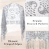 AUZURE Women's 1920s Sequin Peacock Shawls Wraps Bridal Flapper Evening Scarf for Dresses Formal Party Wedding Harlem Night view 3