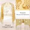 AUZURE Women's 1920s Long Sequined Peacock Shawl Wraps Bridal Flapper Evening Scarf for Dresses Formal Party Wedding Harlem Night - Golden view 3