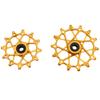12T+16T Rear Puller Guide Wheel Puller Ceramic Bearing: Suitable for SRAM Garbaruk SRAM 11/12 Speed Bicycle Rear Puller Guide Wheel (Golden Pulleys) view 2