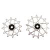 12T+16T Rear Puller Guide Wheel Puller Ceramic Bearing: Suitable for SRAM Garbaruk SRAM 11/12 Speed Bicycle Rear Puller Guide Wheel (Silvery Pulleys) view 2