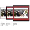 Nebraska Football, Memorial Stadium - Double Mat, Deluxe Framed Picture by Blakeway Panoramas (44"W x 18"H) view 4