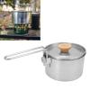 Zoeyilan 1L Camping Gear Pot, Camping Pot, Portable Camping Pot with Adjustable Handle, with Lid, Backpacking Pot Cookware Set and Mess Kit, for Camping Hiking Picnic Travel view 3