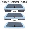 Adjustable Fitness Aerobic Stepper Platform - Non-Slip Surface, 550 lb Capacity, Portable Exercise Step for Home Gym Cardio Workout, Strength Training (Black+ Gray,2 risers) view 3