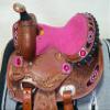 D&L Saddlery 8" inches Seat Children Miniature Pony Kids Horse Saddle Western Equestrian Trail Premium Leather for Horse Riding and Best Horse Rider Pony Kids Miniature 8" inches Horse Saddl. MDL106 view 3