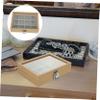 ABOOFAN Earring Necklace Bracelet Jewelry Box Tray Holder Glass Cover Wooden Jewelry Organizer for Girls Compartment Storage Box view 2