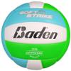 Baden | Soft Strike | Cushioned Synthetic Leather Recreational Volleyball | Indoor/Outdoor for Beginners & Youth | Official Size | Blue/Green/White view 1