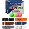 Volvik New Crystal Combi Dual Color Golf Balls 2 Dozen Bundle with Genuine Italian Real Solid Leather Belts (Black, Brown, Grey, Orange, Navy, and White), Unisex view 1