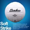 Baden | Soft Strike | Cushioned Synthetic Leather Recreational Volleyball | Indoor/Outdoor for Beginners & Youth | Official Size | White view 2