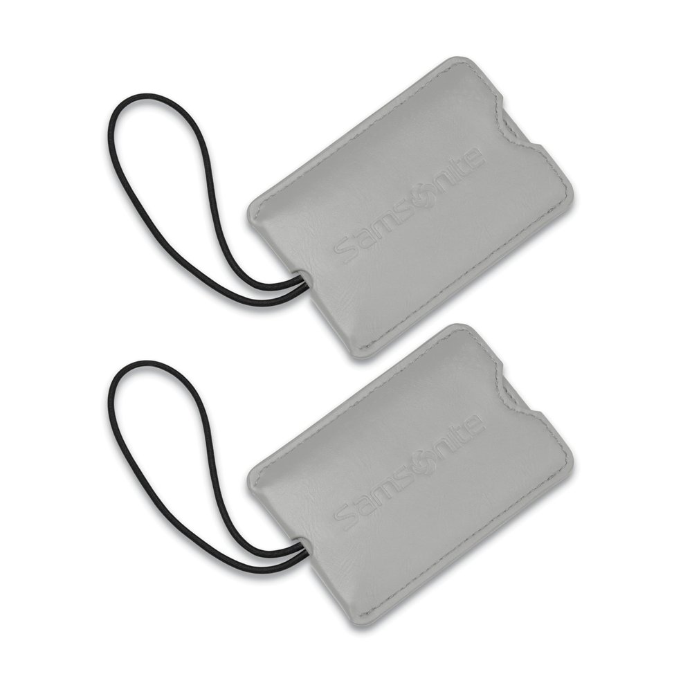 Samsonite 2-Pack Vinyl ID Tags, Light Grey