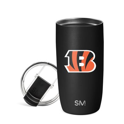 Simple Modern Officially Licensed NFL Cincinnati Bengals 16oz Travel Coffee Tumbler with Flip Lid | Stainless Steel Cup | Football Gifts for Men, Women | Voyager Collection | Cincinnati Bengals