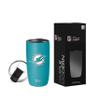 Simple Modern Officially Licensed NFL Miami Dolphins 16oz Travel Coffee Tumbler with Flip Lid | Stainless Steel Cup | Football Gifts for Men, Women | Voyager Collection | Miami Dolphins view 1