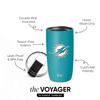 Simple Modern Officially Licensed NFL Miami Dolphins 16oz Travel Coffee Tumbler with Flip Lid | Stainless Steel Cup | Football Gifts for Men, Women | Voyager Collection | Miami Dolphins view 2