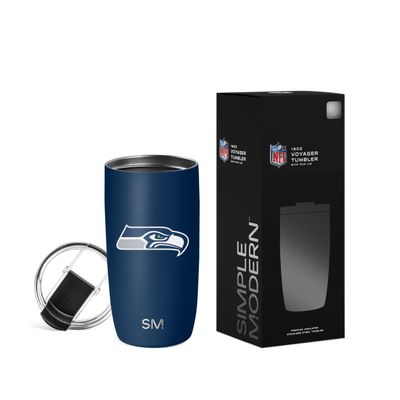 Simple Modern Officially Licensed NFL Seattle Seahawks 16oz Travel Coffee Tumbler with Flip Lid | Stainless Steel Cup | Football Gifts for Men, Women | Voyager Collection | Seattle Seahawks