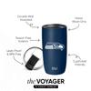 Simple Modern Officially Licensed NFL Seattle Seahawks 16oz Travel Coffee Tumbler with Flip Lid | Stainless Steel Cup | Football Gifts for Men, Women | Voyager Collection | Seattle Seahawks view 2