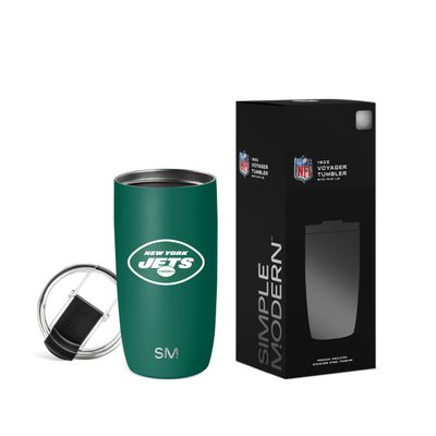 Simple Modern Officially Licensed NFL New York Jets 16oz Travel Coffee Tumbler with Flip Lid | Stainless Steel Cup | Football Gifts for Men, Women | Voyager Collection | New York Jets