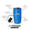 Simple Modern Officially Licensed NFL Los Angeles Chargers 16oz Travel Coffee Tumbler with Flip Lid | Stainless Steel Cup | Football Gifts for Men, Women | Voyager Collection | Los Angeles Chargers view 2