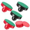 COOLHIYA 16pcs Air Hockey Pucks Paddles Replacement Set Ergonomic Handles Game Table Accessories for Enhanced Play Includes Red Dark Blue Paddles and Pucks