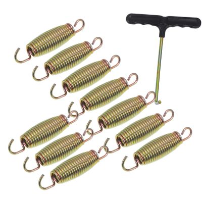 BESPORTBLE 1set Replacement Trampoline Springs Heavy-Duty Galvanized Steel Tension Springs Hooks for Outdoor Trampolines Jumping Easy to Install