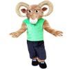 Adult Power Brown Ram High School Suit Animal Mascot Costume Party Carnival Costumes view 1
