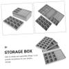 CAXUSD 4pcs Stackable Jewelry Tray Organizer Velvet Jewelry Storage Dish for Rings Earrings and Pendants Space-saving Dresser and Nightstand Decor Gray Color view 2