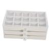 CHILDWEET 45grid Jewelry Storage Box Multi Organizer for Earrings Necklaces Watches Soft Display Tray for Home Retail Use Layers view 1
