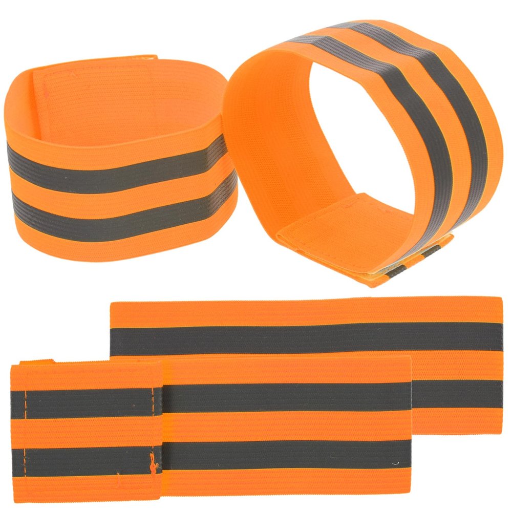Outanaya 4pcs Night Running Reflective Wristbands Wristbands for Events Safety Gear Reflective Tape