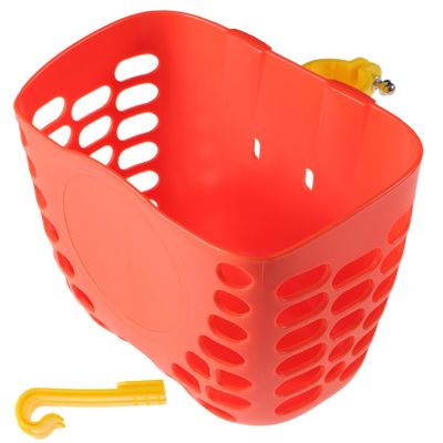 BESPORTBLE Cute Front Bike Basket for Boy Girl Spacious Storage Container Easy to Install Fit for Boy Girl s Bicycles Orange Toys Snacks and Picnics