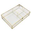 ANDRESLAD Vintage Glass Jewelry Organizer Box Necklace Earring Storage Cosmetics Box view 1