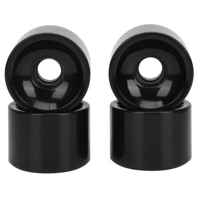 BIUDECO 4pcs Professional Shock-Resistant Skateboard Wheels Pu Long Board Wheels for Smooth Riding Easy Installation Durable and Wear-Resistant Black