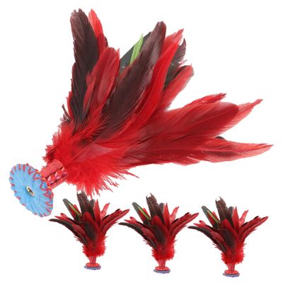 Outanaya 2pcs Kick Shuttlecock Toy for Outdoor Entertainment Lightweight Chinese Jianzi Leisure Game Brightly Colored Foot Exercise Toy for All Ages Improve Coordination Fitness
