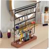 WHAMVOX Jewelry Organizer Stand Multi Earring Shelf and Necklace Display Rack for Home Lightweight Vintage Wooden Base Prevents Tangles for Earrings and Necklaces Storage view 4