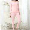 GALPADA Thermal Underwear Long Johns Set Soft Cotton Warm Pajamas for Indoor/outdoor Winter Pink view 2