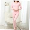 GALPADA Thermal Underwear Long Johns Set Soft Cotton Warm Pajamas for Indoor/outdoor Winter Pink view 3