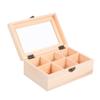 ROMISBABA 1pc Wooden Jewelry Organizer Box Window for Home Multi-purpose Cosmetic and Sundries Storage Container Elegant Display for Rings Earrings and Ornaments view 1