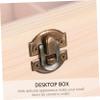 ROMISBABA 1pc Wooden Jewelry Organizer Box Window for Home Multi-purpose Cosmetic and Sundries Storage Container Elegant Display for Rings Earrings and Ornaments view 2